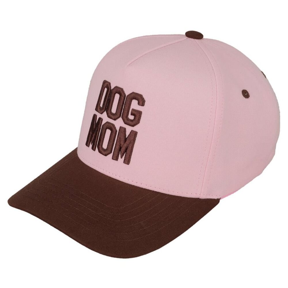 Pink & Cocoa “Dog Mom” Baseball Cap 🐾 - Picture 3 of 3